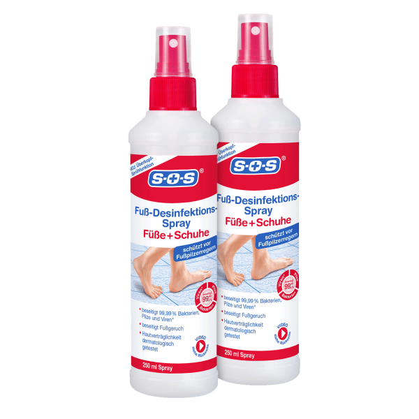 SOS Fuß-Desinfektions-Spray 250 ml ▷ 2er Pack