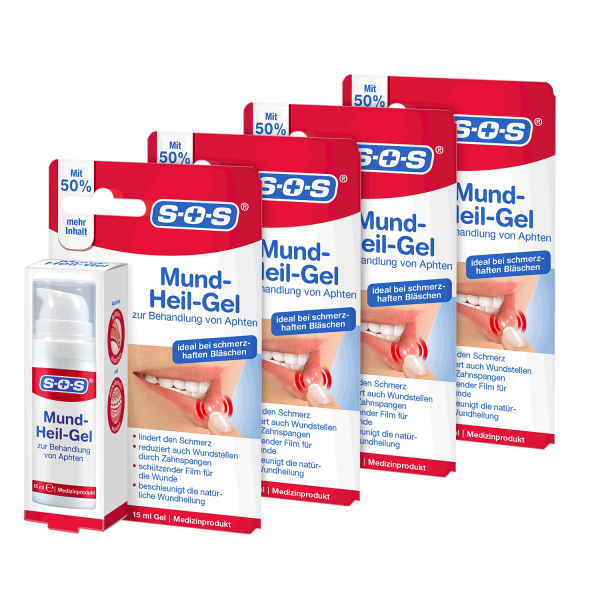 SOS Mund-Heil-Gel 15 ml ▷ 4er Pack