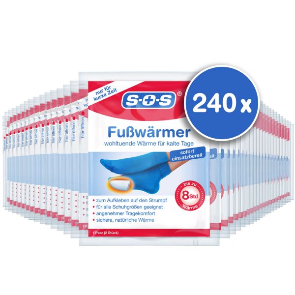 SOS Fußwärmer ▷ Karton mit 240 Paar