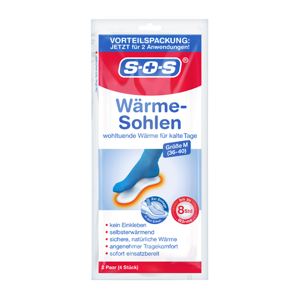 SOS Wärme-Sohlen Größe M (Gr. 36 - 40)