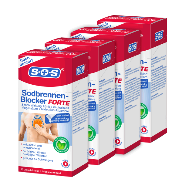 SOS Sodbrennen-Blocker FORTE ▷ 4er Pack