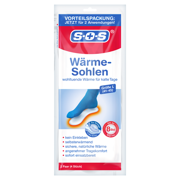 SOS Wärme-Sohlen Größe L (Gr. 41 - 45)